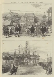 Inauguración del primer ferrocarril en Japón